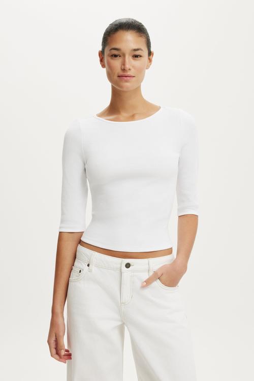 Byron 3/4 sleeve - white