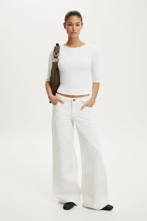 Byron 3/4 sleeve - white