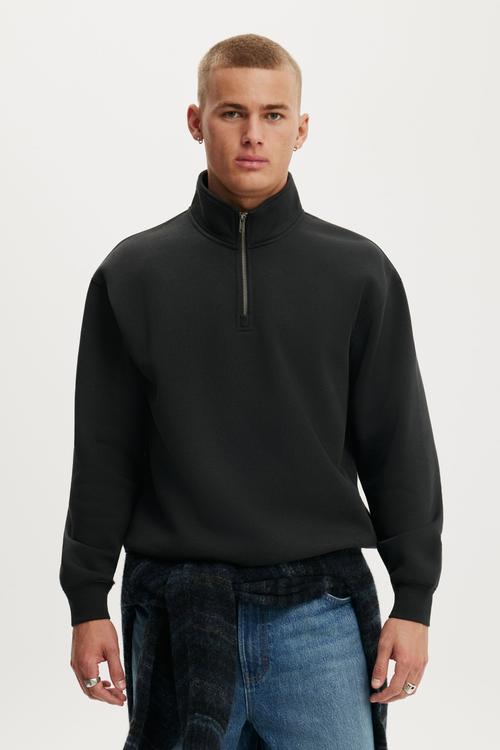 1 4 Zip Fleece - Black