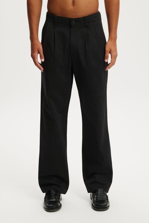 Super Baggy Pleated Pant - Black7