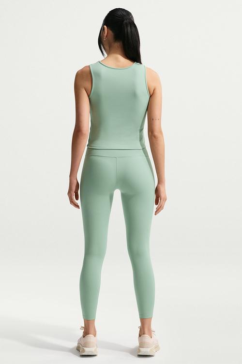 W Nk Df One Hr 7/8 Tight Useam - Steam/White