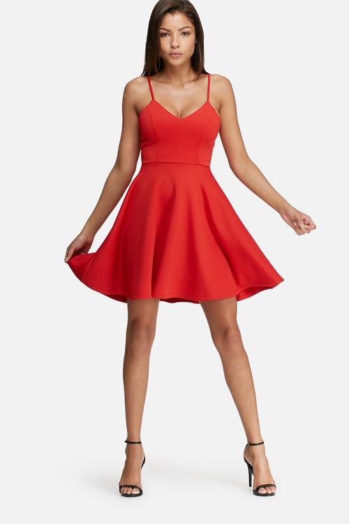 Scuba fit & flare dress