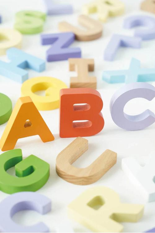 Wooden Alphabet Set & Bag 60 Letters - multi