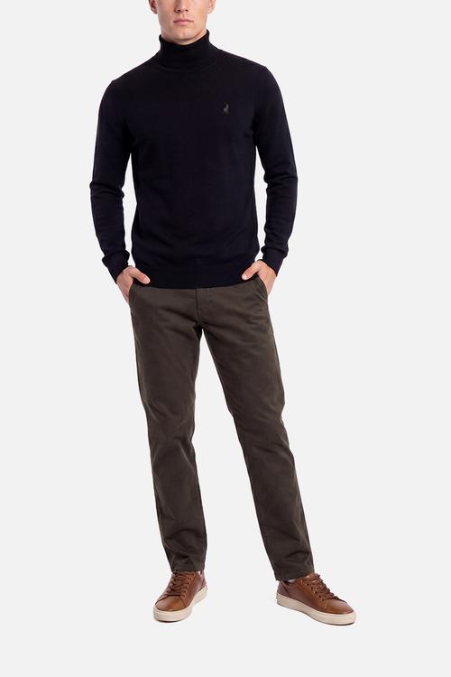 Bradley Roll Neck Ls Knitwear  - Black