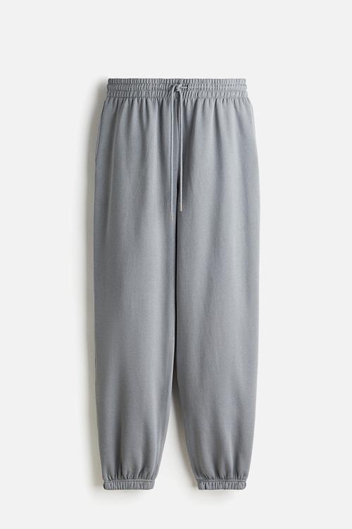 Cotton-blend sweatpants - grey