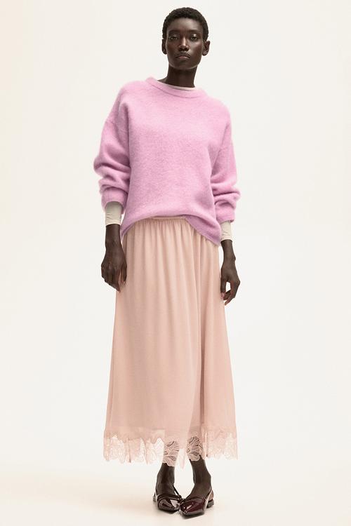 Oversized mohair-blend jumper - pink