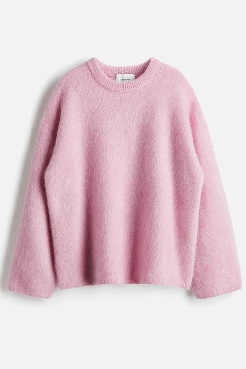 Oversized mohair-blend jumper - pink