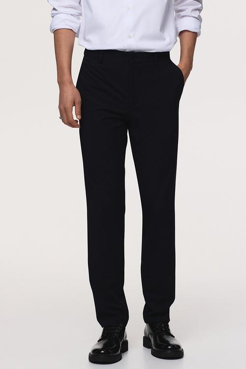 Slim fit tailored trousers - dark blue