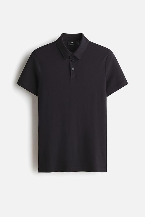 Coolmax® slim fit polo shirt - navy blue