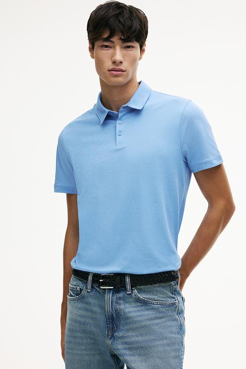 Coolmax® slim fit polo shirt - blue