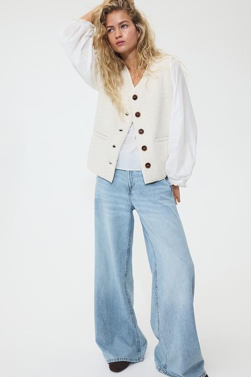 Wide regular jeans - light denim blue