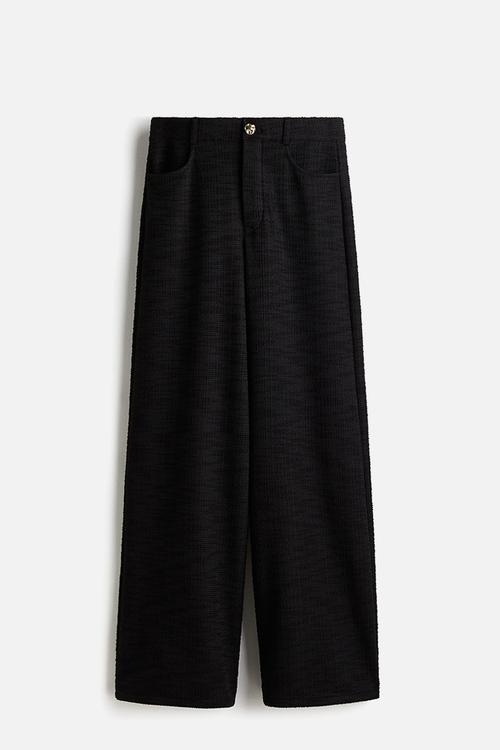 Boucle trousers - black