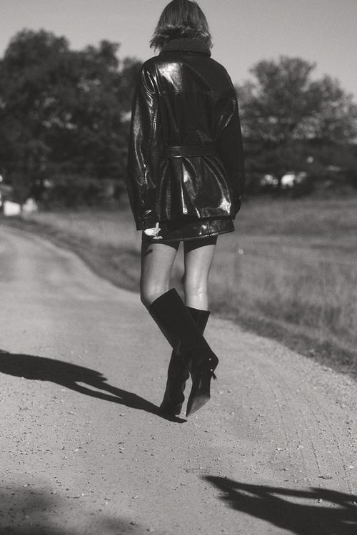 Coated belted jacket - dark brown