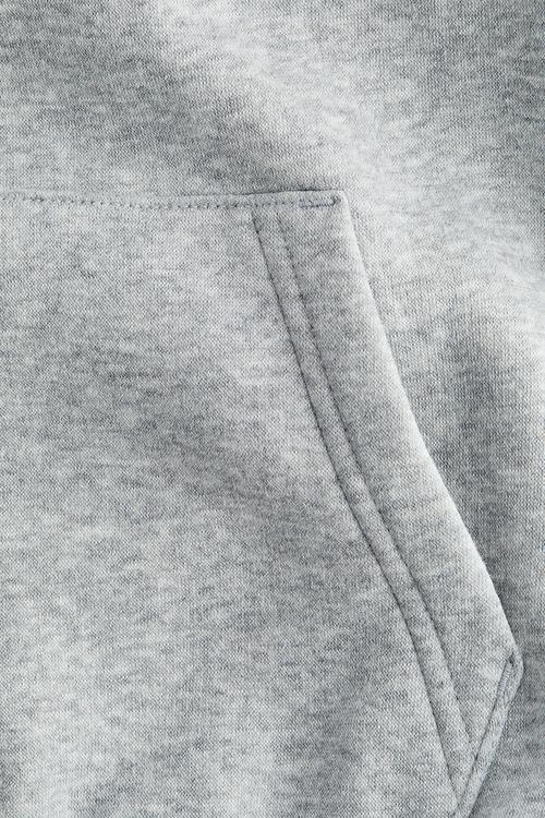 Contrast-panel hoodie - grey marl