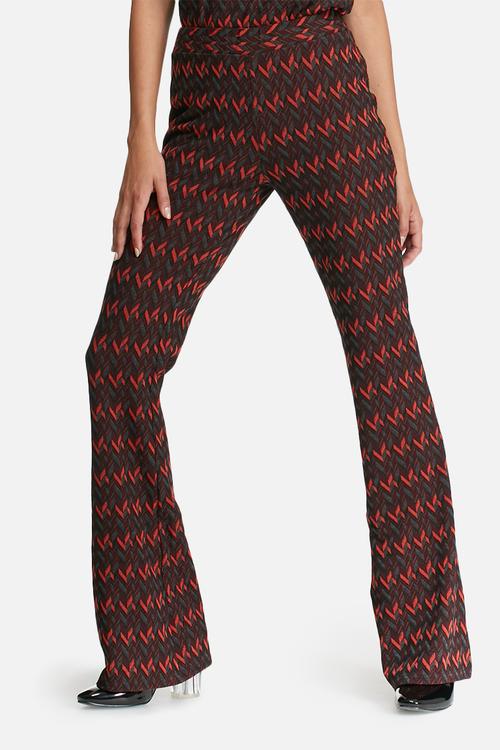 Chevron printed flared pants