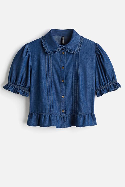 Denim blouse - denim blue