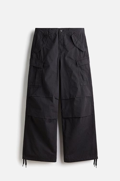 Loose fit cargo trousers - dark grey