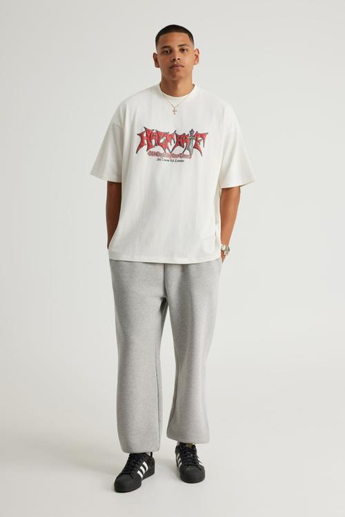Baggy Cuffed Trackpant - Grey Marle