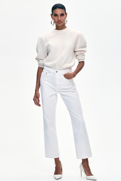 Shoulder-pad jumper - ivory