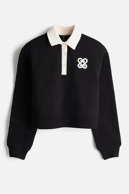 Appliqu?d rugby shirt - cream/black - 1337953002