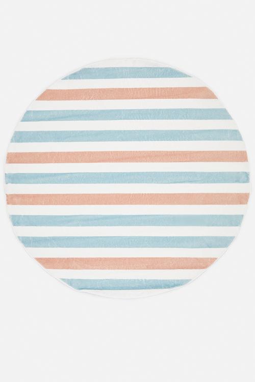Striped round rug - multi