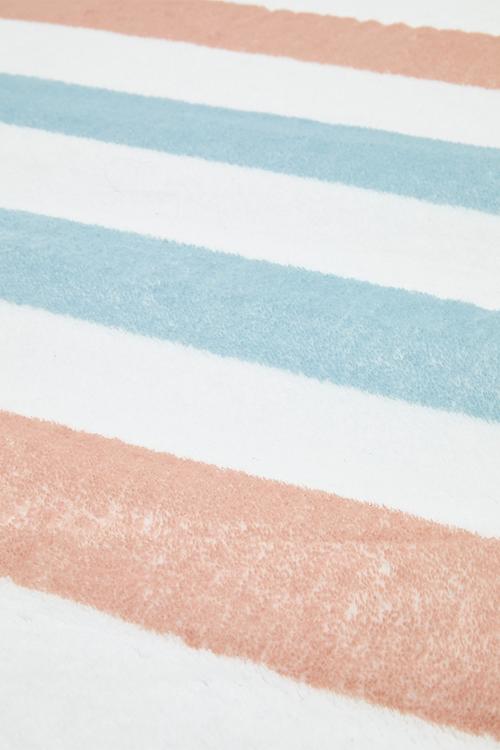 Striped round rug - multi