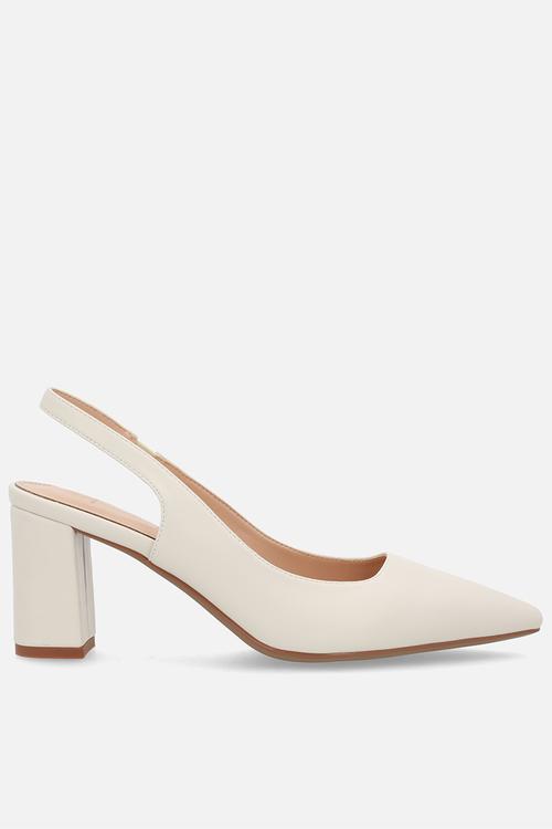 Hampton square heel - beige