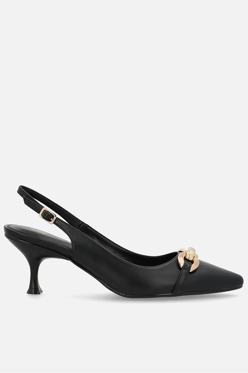 Acade spool heel - black