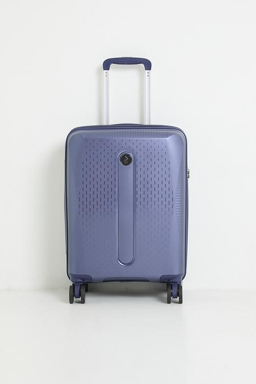 Polo Stellar Carry On 4 Wheel Trolley Case - Blue