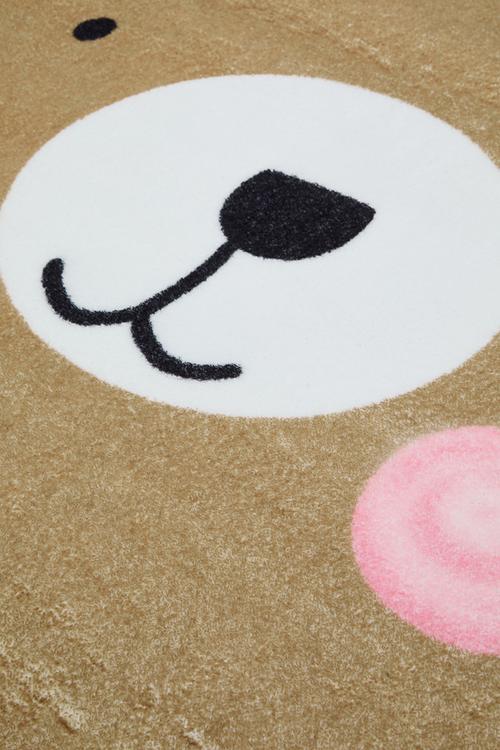 Bear graphic rug - off white/brown
