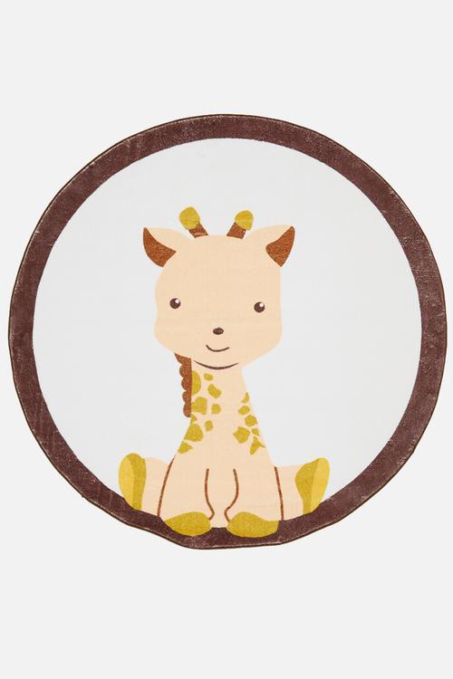 Giraffe graphic rug - off white/tan