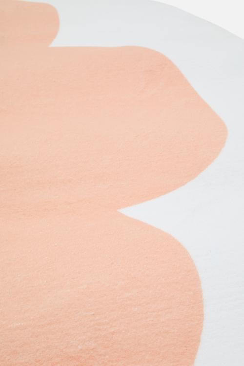 Flower placement rug - white/soft peach