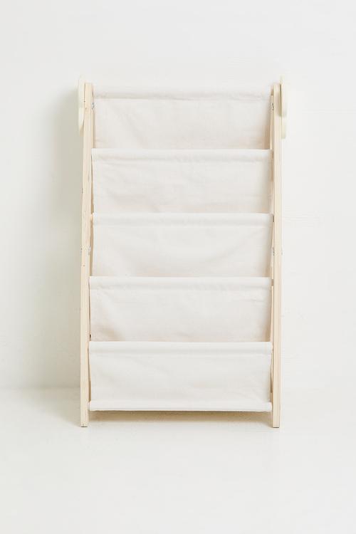 Sling book shelf - natural & white