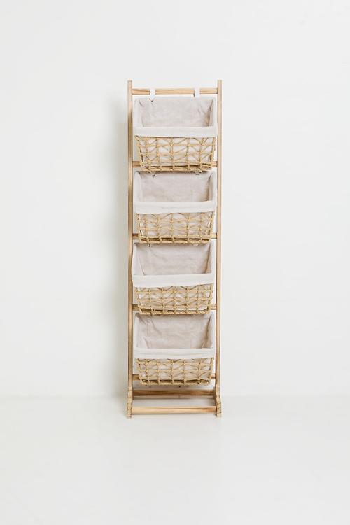 4-Tier storage basket - natural