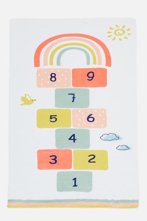 Hopscotch rug - white/multi