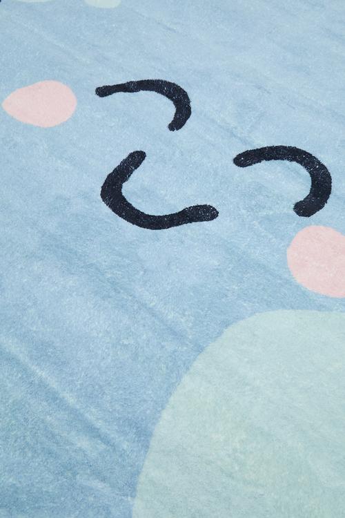 Happy earth rug - blue