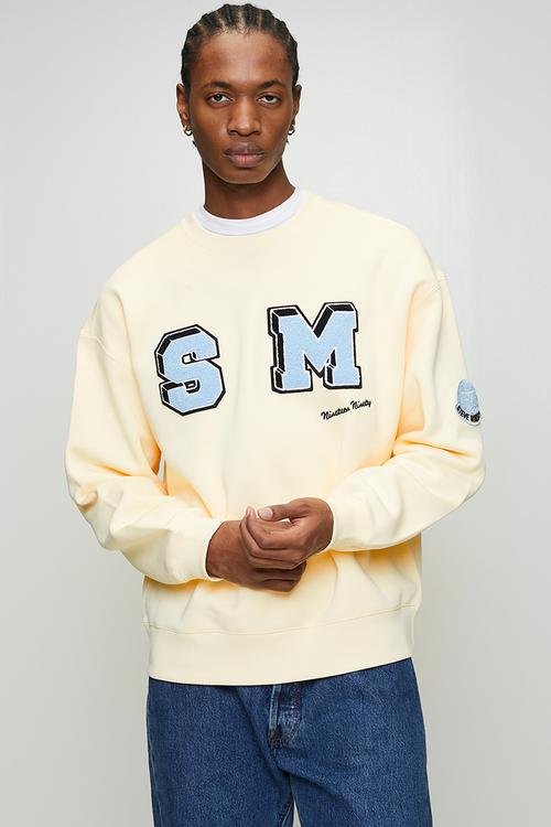 Mens Cruz Crew Neck - Cream-Ecru