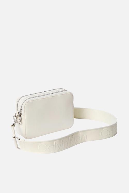 Webbing double strap camera bag - lily white