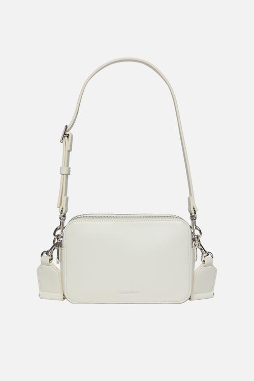 Webbing double strap camera bag - lily white