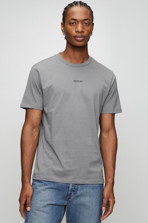 Basic Jersey Crew Neck T-shirt - Lead Grey
