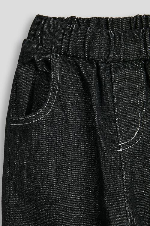 Denim-look jeans - black