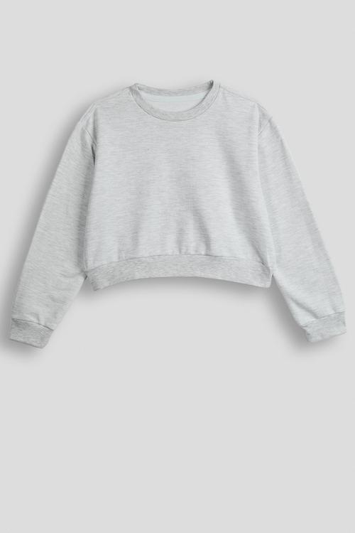 Cropped sweatshirt - ice