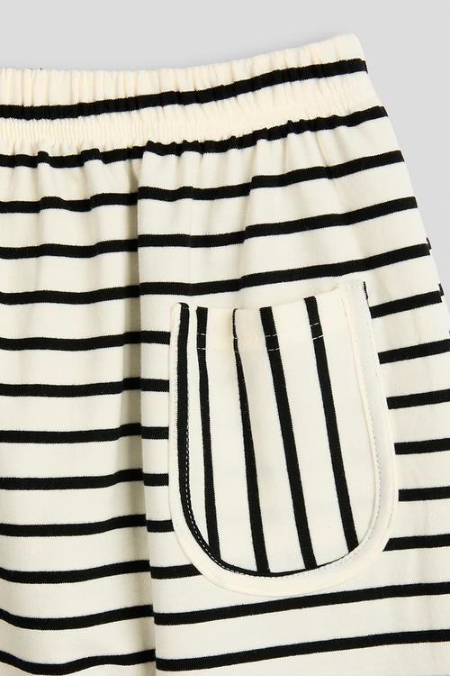 Leggings - cream/black stripes