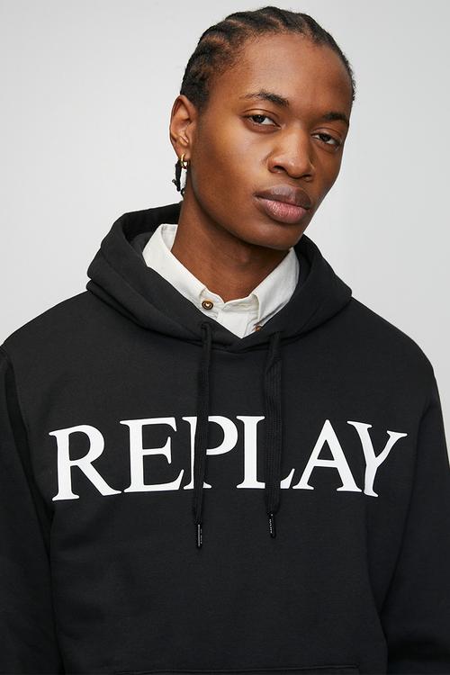 Brushed Fleece Hoodie - Black