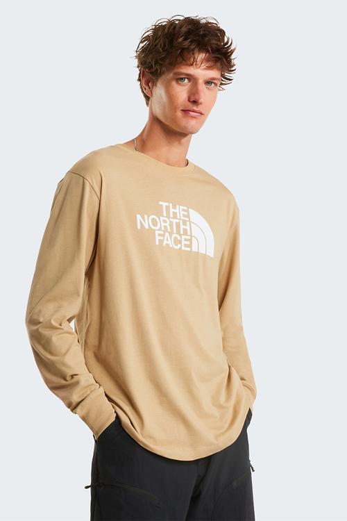 Evolution Half Dome Regular Long Sleeve Tee - Khaki Stone