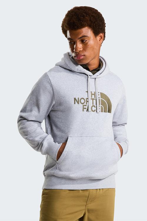 Drew Peak Regular Hoodie - Tnf Light Grey Heather-New Taupe Green