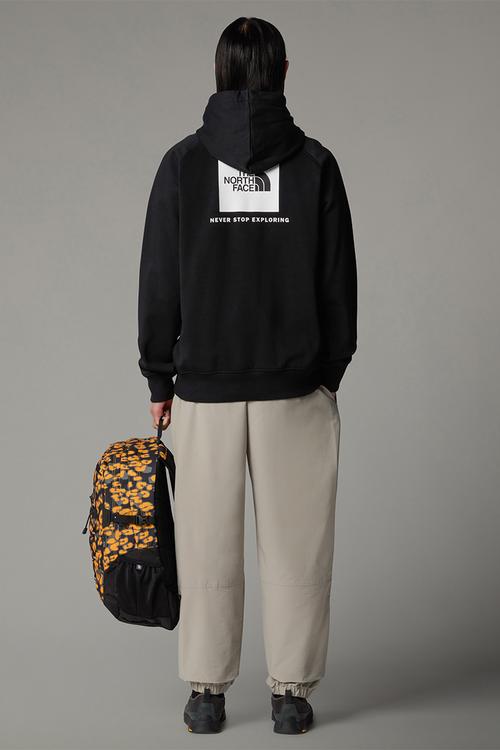 Raglan Box Regular Hoodie -  Black/White