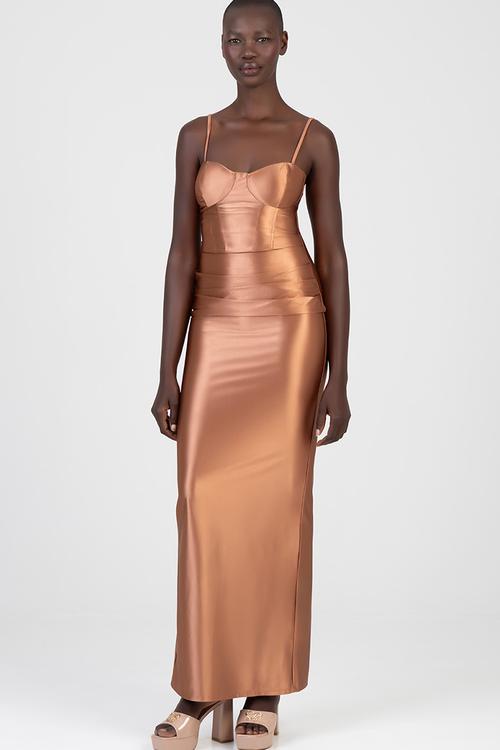 Wish For This Maxi Dress - Mocha Mousse