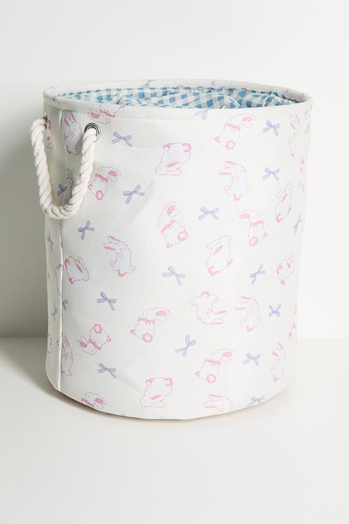 Bunny aop fabric laundry bag - seashell