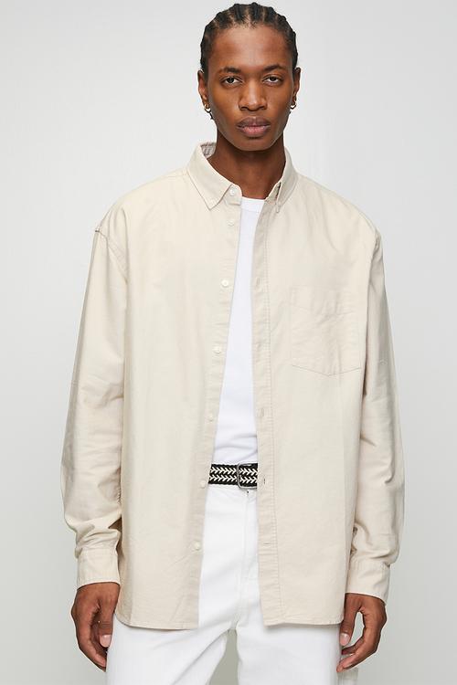 Regular fit oxford shirt - beige